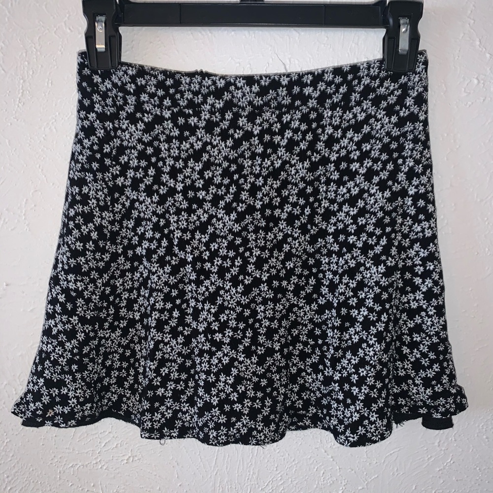 White fawn floral skirt